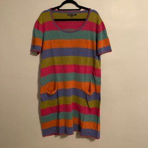 Gudrun Sjoden linen/cotton striped dress